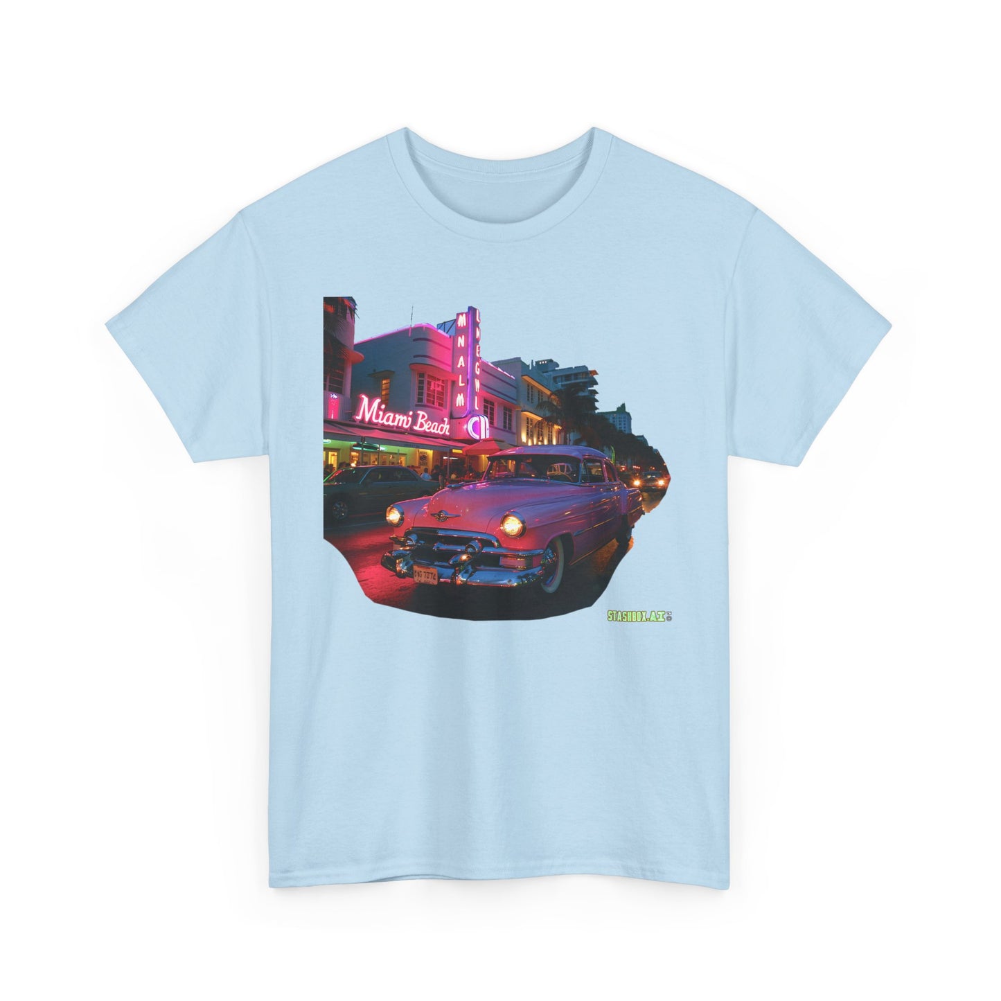 Unisex Heavy Cotton TShirt Miami Design 015