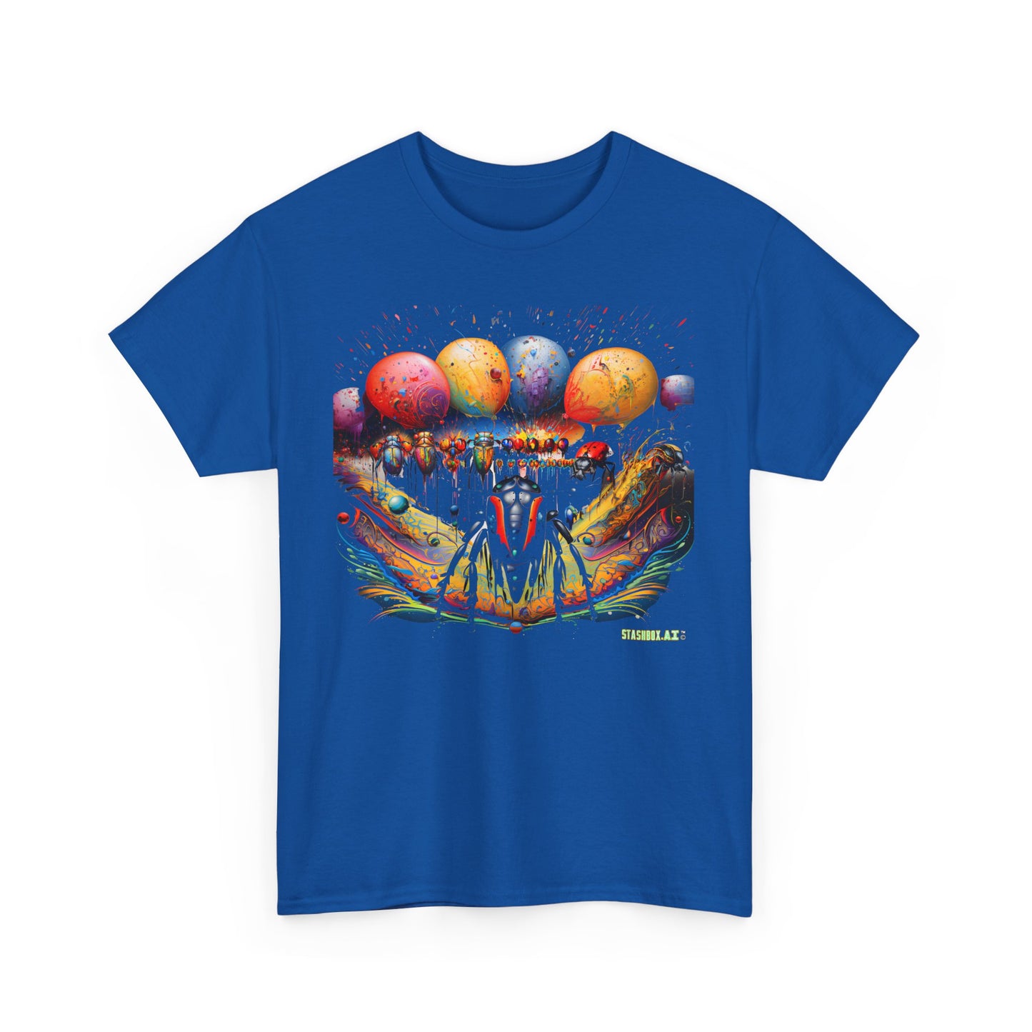 Unisex Adult Size Heavy Cotton Tee Colorful Bugs 003 T-Shirt