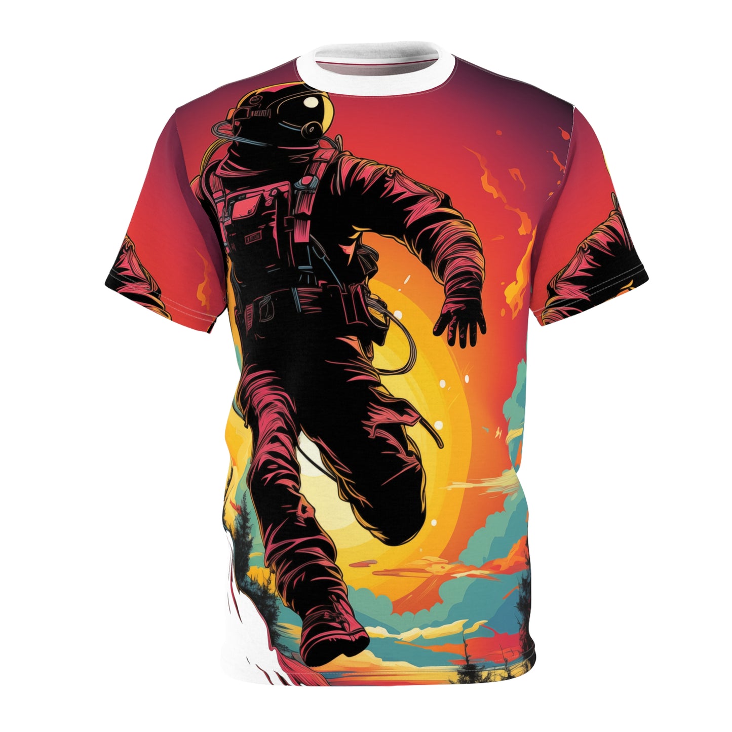 Unisex Cut & Sew Tee (AOP) Astronaut 001