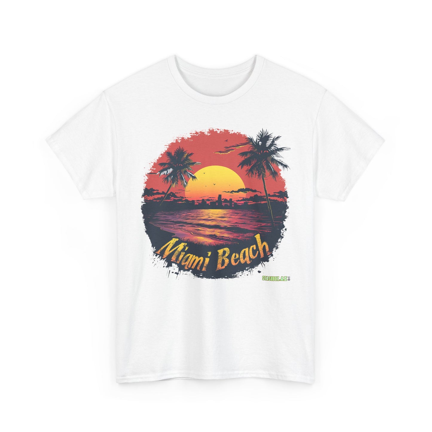 Unisex Heavy Cotton Miami TShirt Design 09