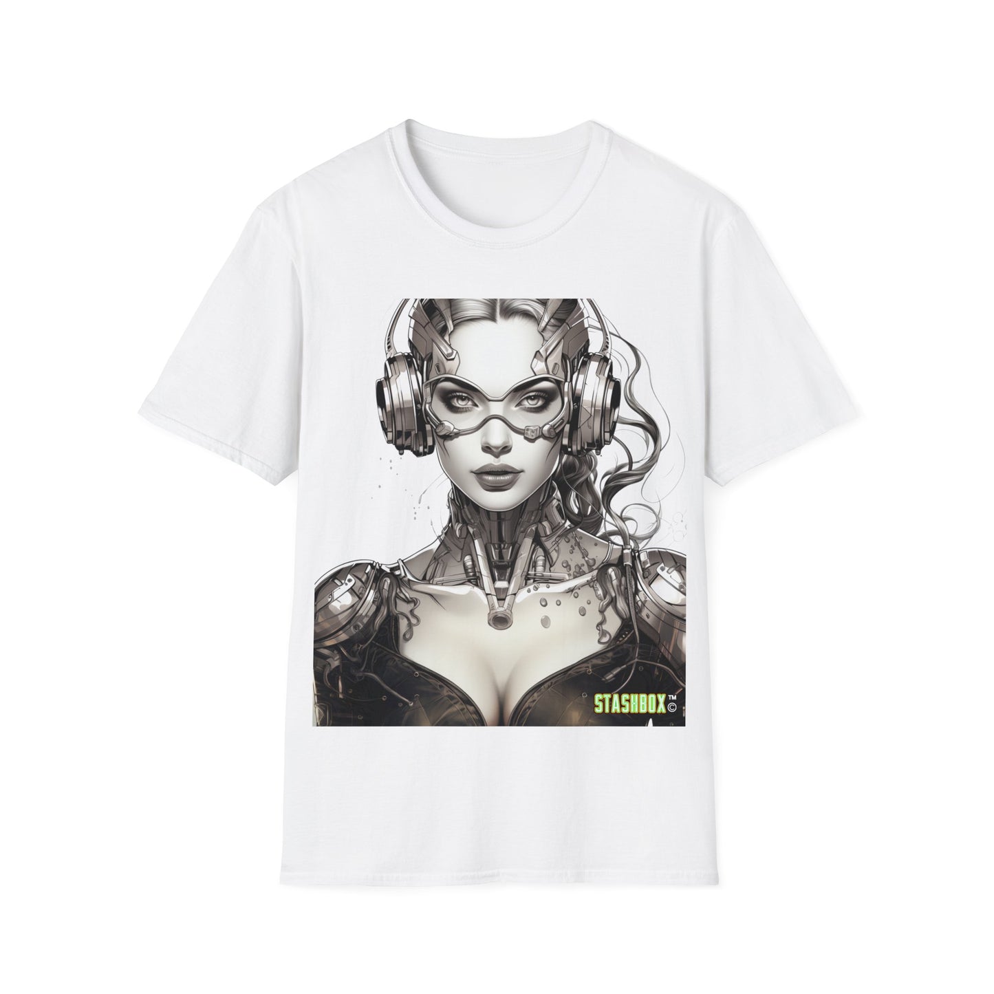 Silver Stunner 001 Unisex Softstyle T-Shirt #Stashbox Character Design #001