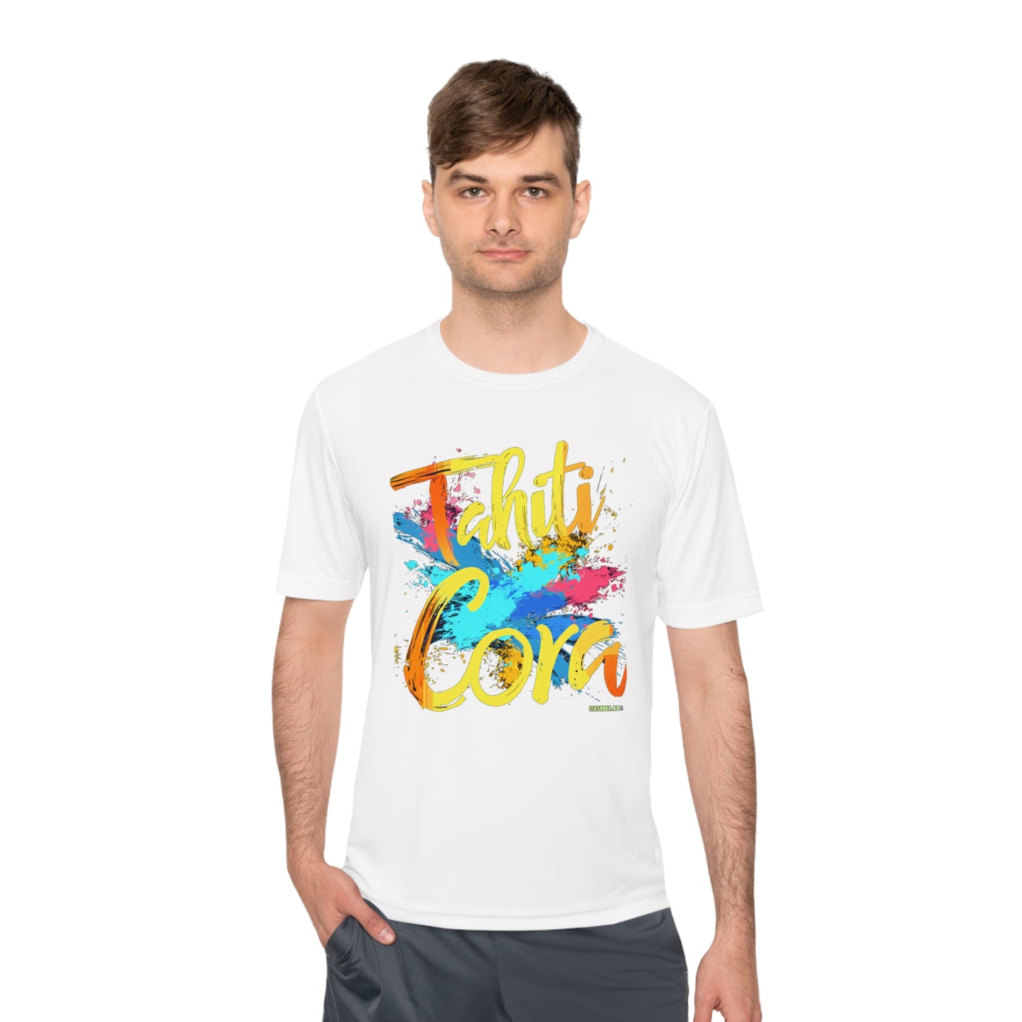 Unisex Moisture Wicking Tee Tahiti Cora Logo 003