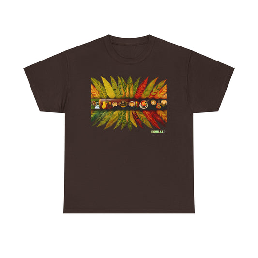 Unisex Adult Size Heavy Cotton Tshirt Reggae.Land Latte Art 001