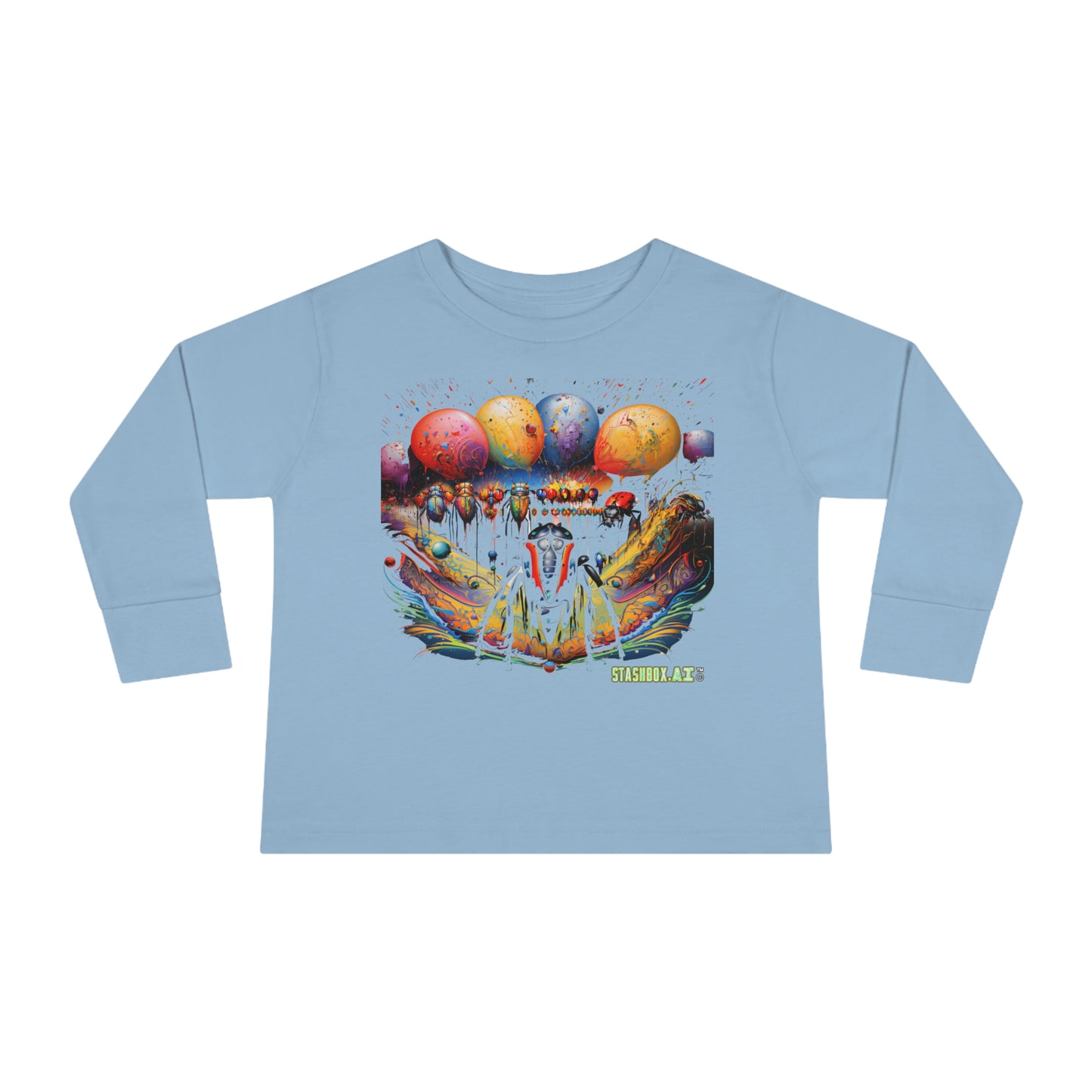 Toddler Long Sleeve Tee Colorful Fun Bugs 003 T-Shirt