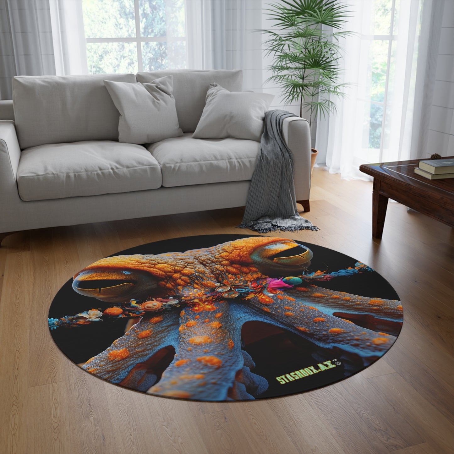 Round Rug St Octopus Design 003