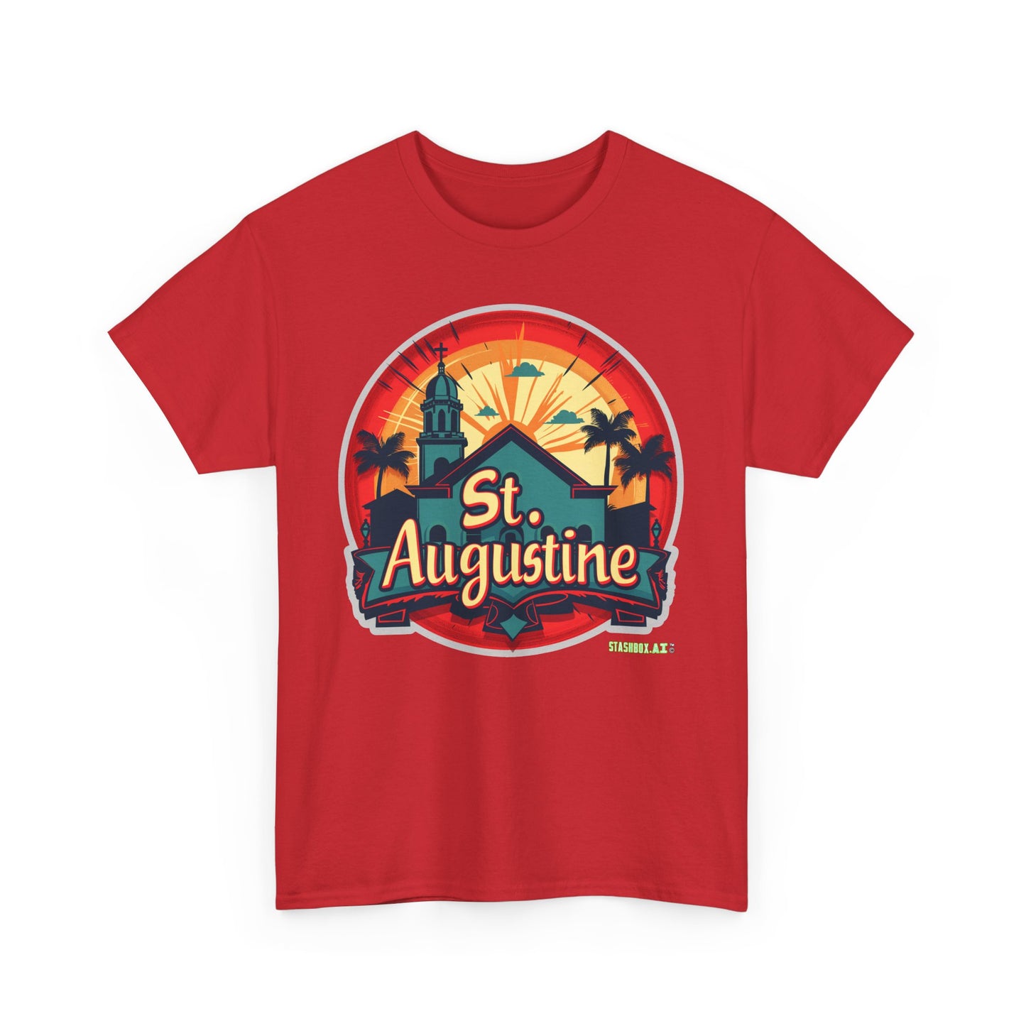 Unisex Heavy Cotton Tee St. Augustine Design 002