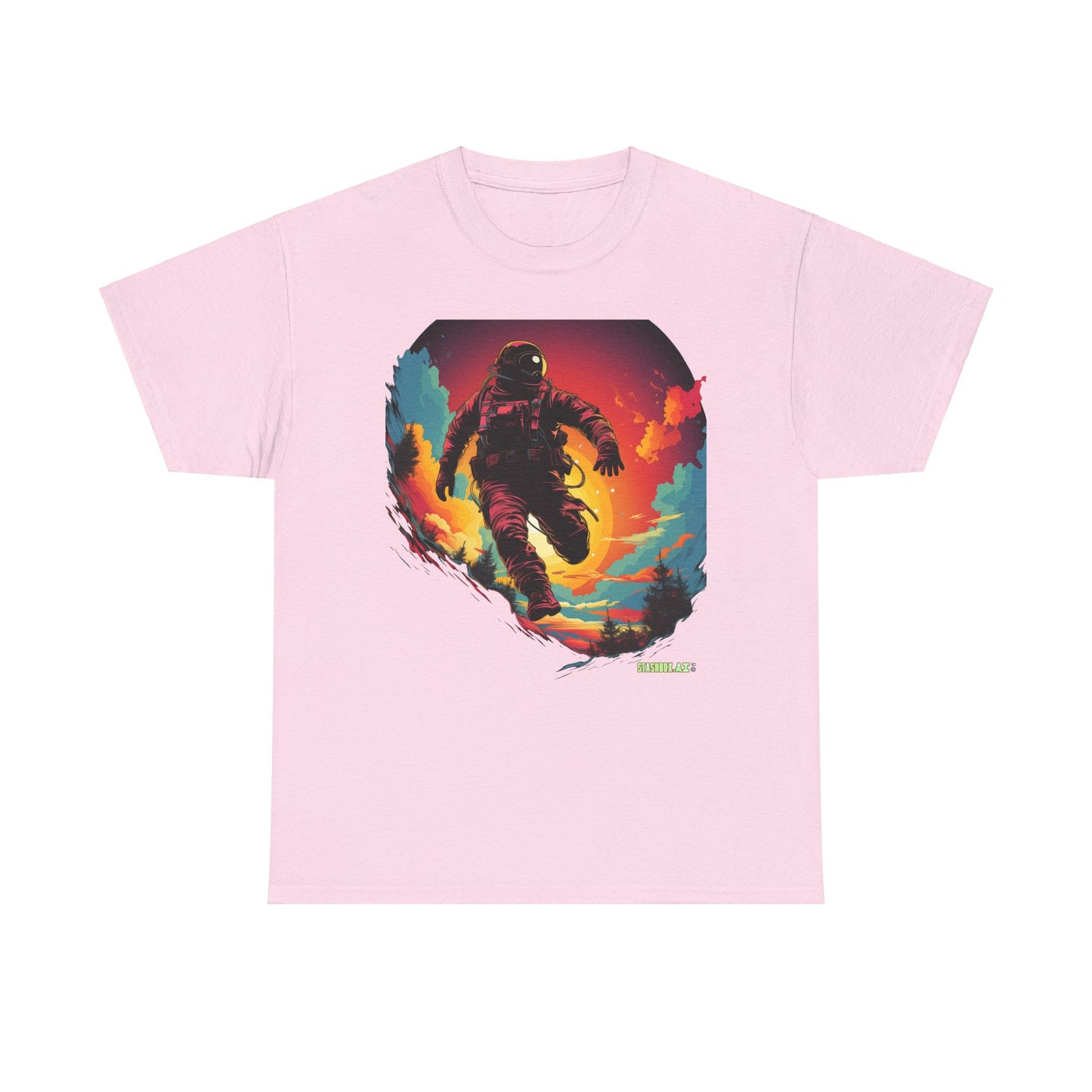 T-Shirt Heavy Cotton Unisex - Colorful Astronaut 001