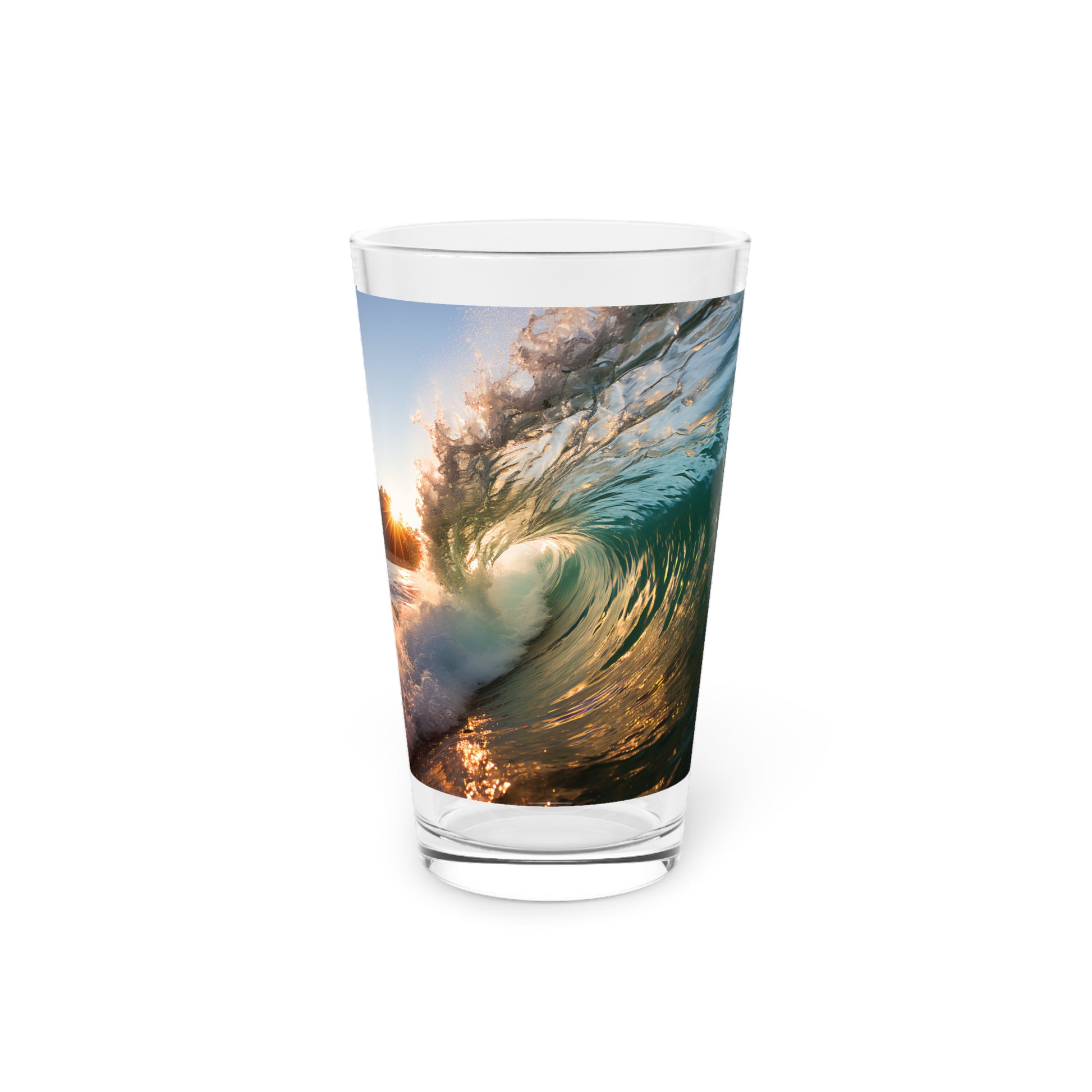Dive into serenity with our Beautiful Wave Pint Glass, 16oz - Waves Design #009. Crafted with precision, this glass captures the essence of the ocean's beauty. Perfect for those who appreciate artistry in every sip. Available exclusively at Stashbox.ai