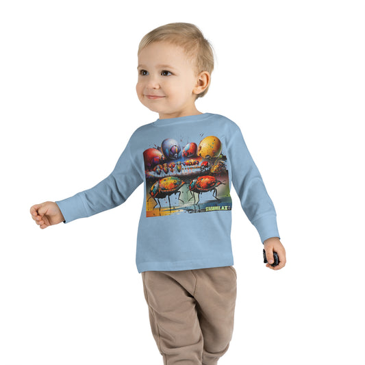 Toddler Long Sleeve Tee Colorful Fun Bugs 002 T-Shirt