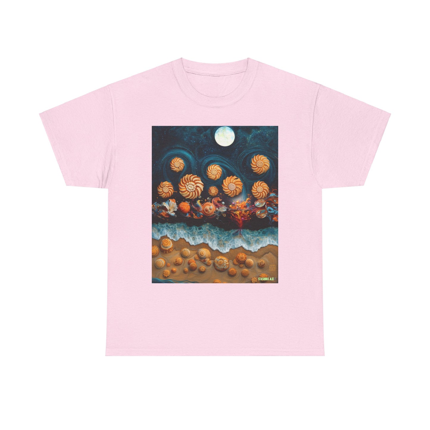 Unisex Heavy Cotton Tee Tropical Magic Beach 002