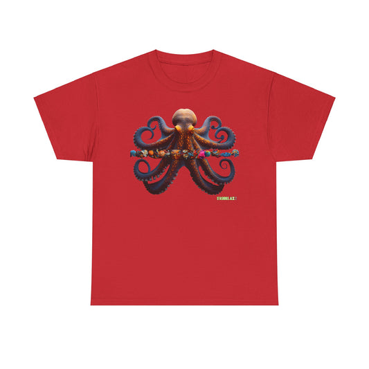 Unisex Heavy Cotton Tee Animal Octopus 001