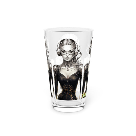 Silver Stunner - Pint Glass, 16oz - Stashbox Character Design #001