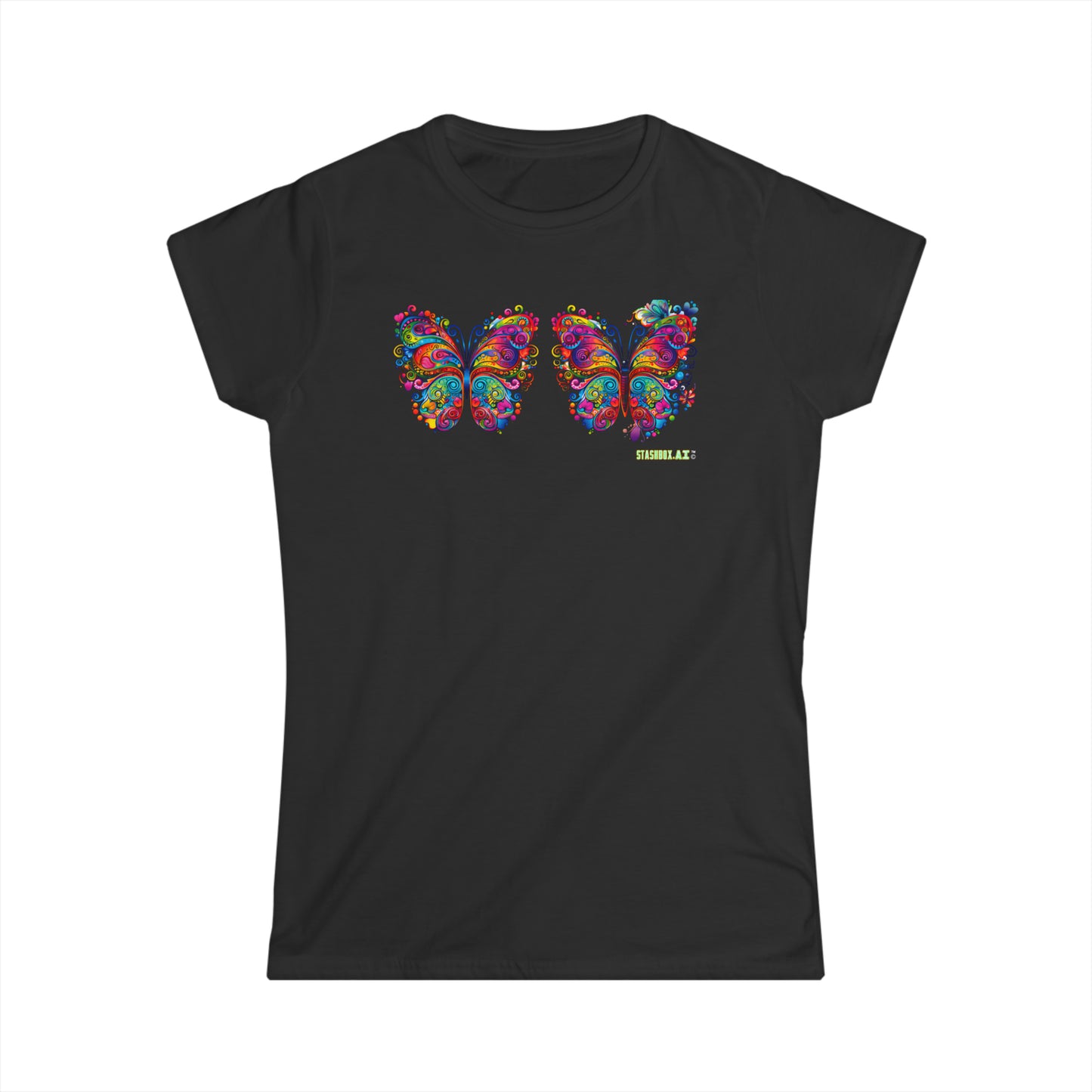 Women's Softstyle Tshirt Two Butterflies 001