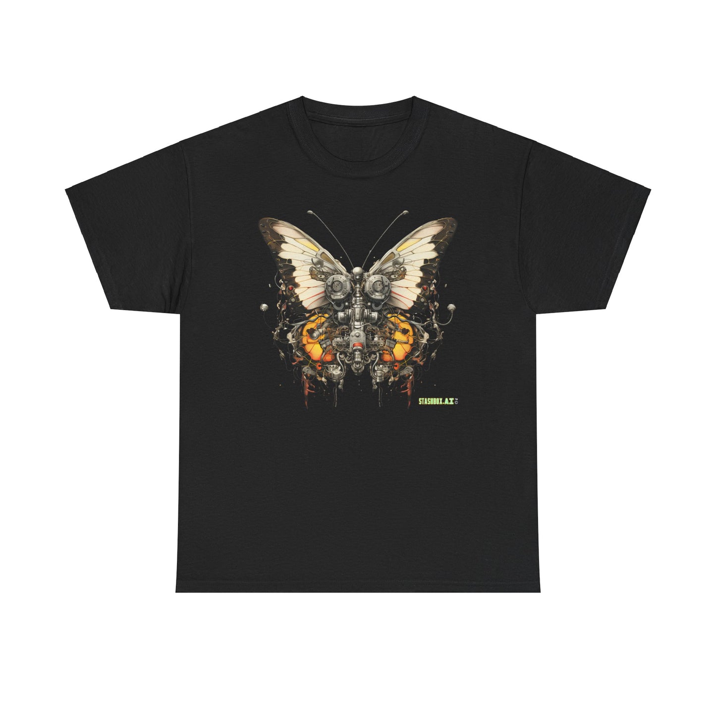 Unisex Heavy Cotton Abstract Butterfly Bio Punk T-Shirt 002