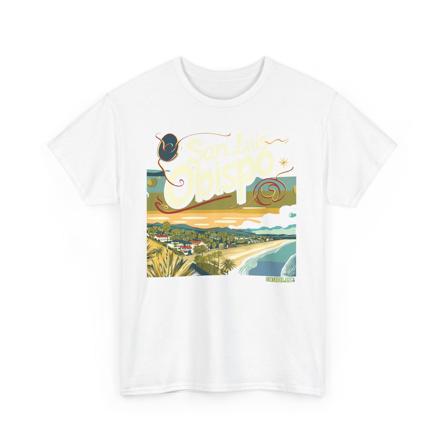 Unisex Heavy Cotton TShirt San Luis Obispo Design 006