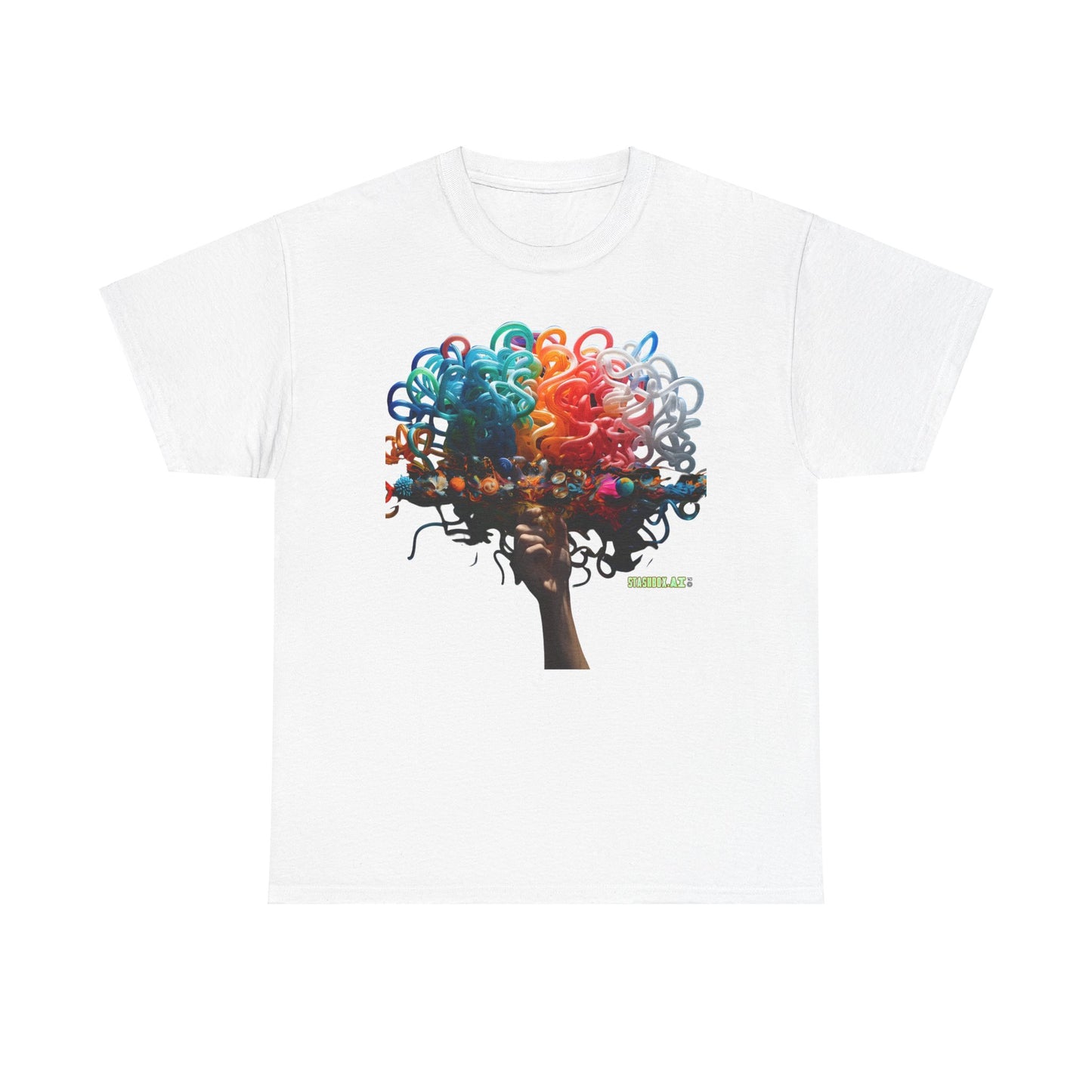 Unisex Heavy Cotton Tee Psychedelic Blown Glass Style 005