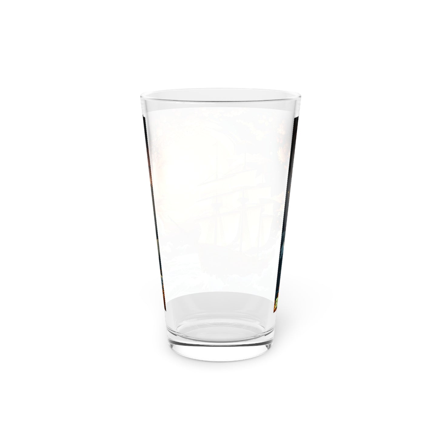 Pint Glass, 16oz Tarot Card Style Waves 033