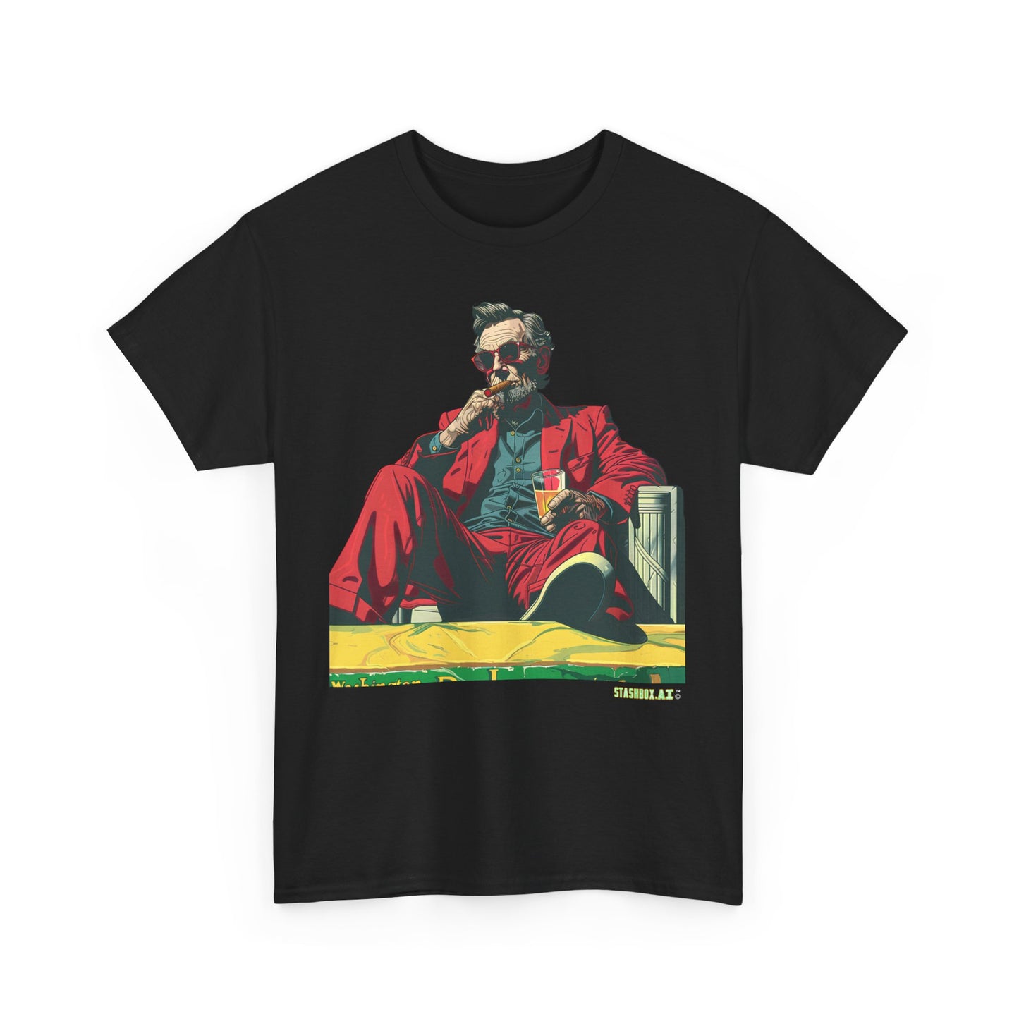 Unisex Heavy Cotton TShirt Abe Lincoln Washington DC 009