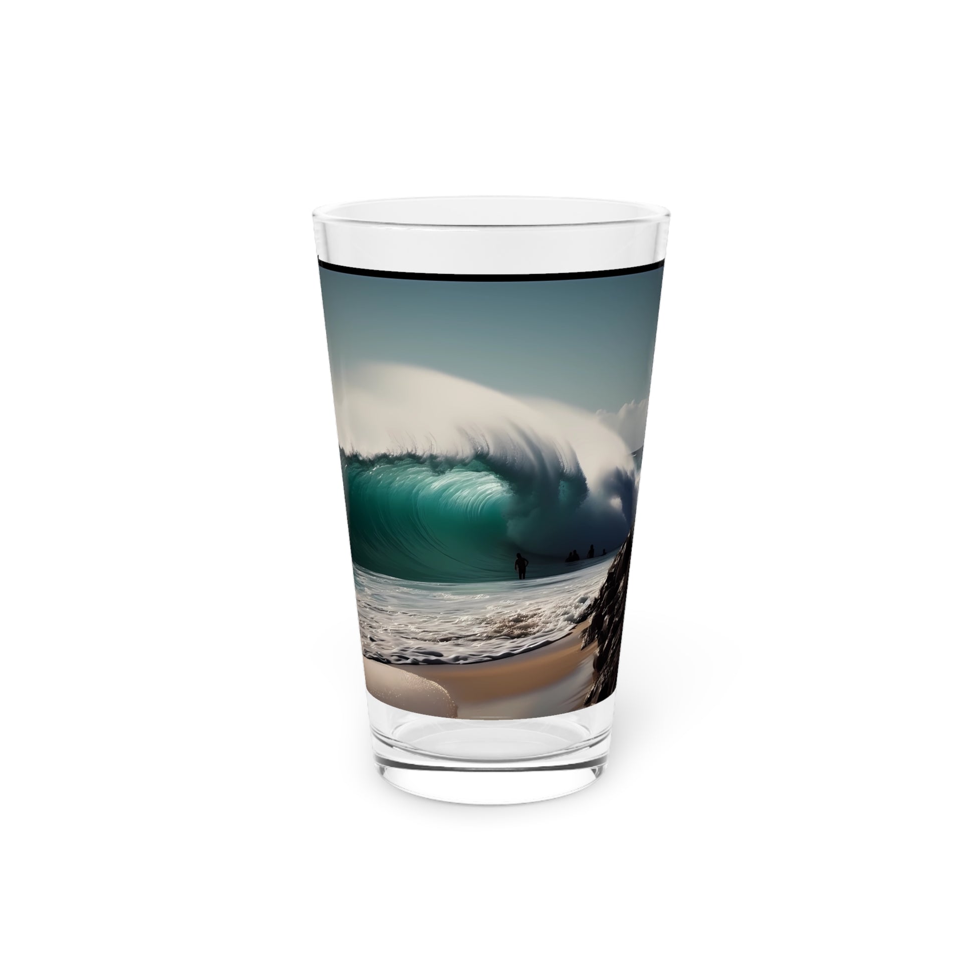 Surf the imagination with Pipeline: North Shore, Oahu Perfect Wave Pint Glass. Wave enthusiasts' dream, exclusively at Stashbox.ai.