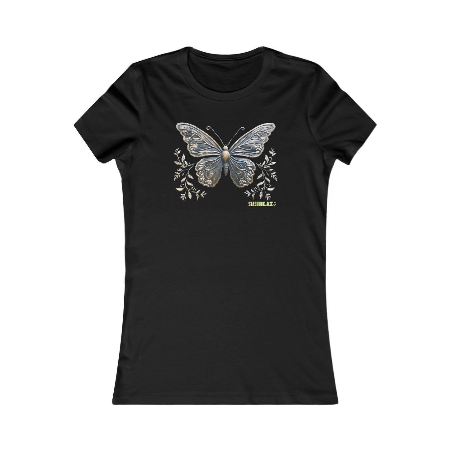 Women's Favorite T-Shirt Bronze Butterfly Design 015