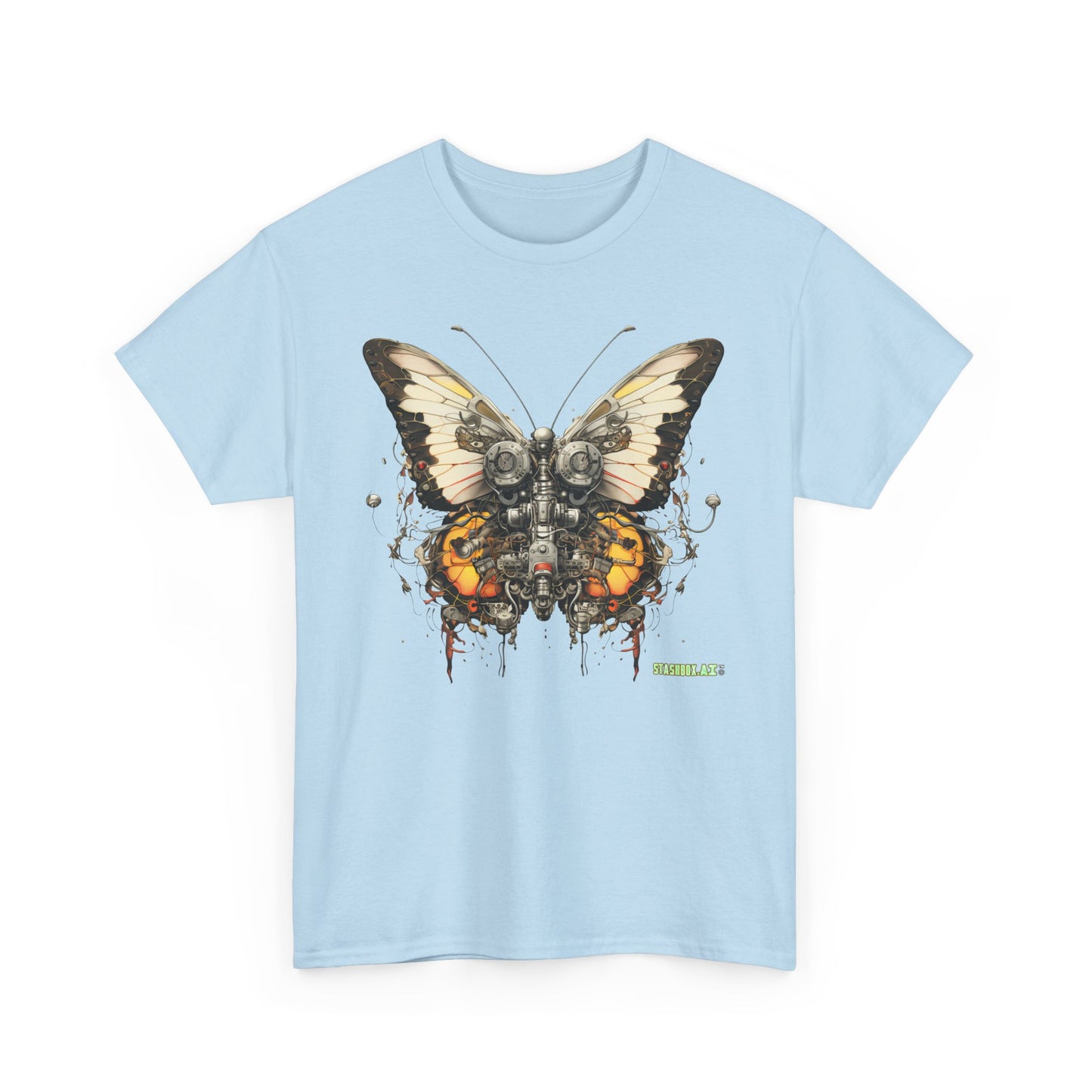 Unisex Heavy Cotton Abstract Butterfly Bio Punk T-Shirt 002