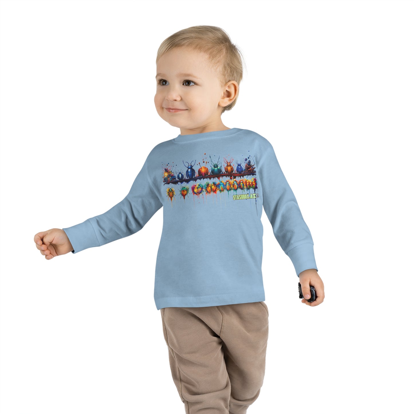 Toddler Long Sleeve Tee Colorful Fun Bugs 001 T-Shirt