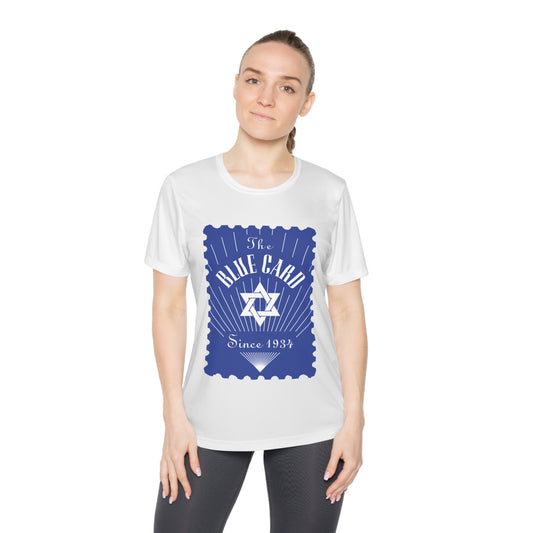 Ladies Competitor Tee with Blue Card Design, Casual T-Shirt, Gift for Her, Everyday Wear, Comfortable Tee, Vintage Style