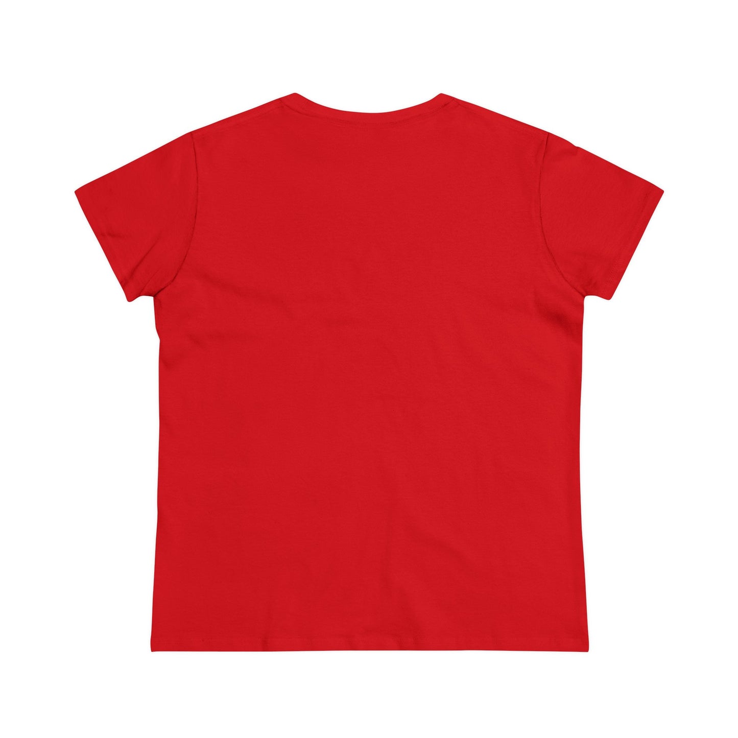 Women's Midweight Cotton Tee Pretty Model Red Swirl Face Paint 025