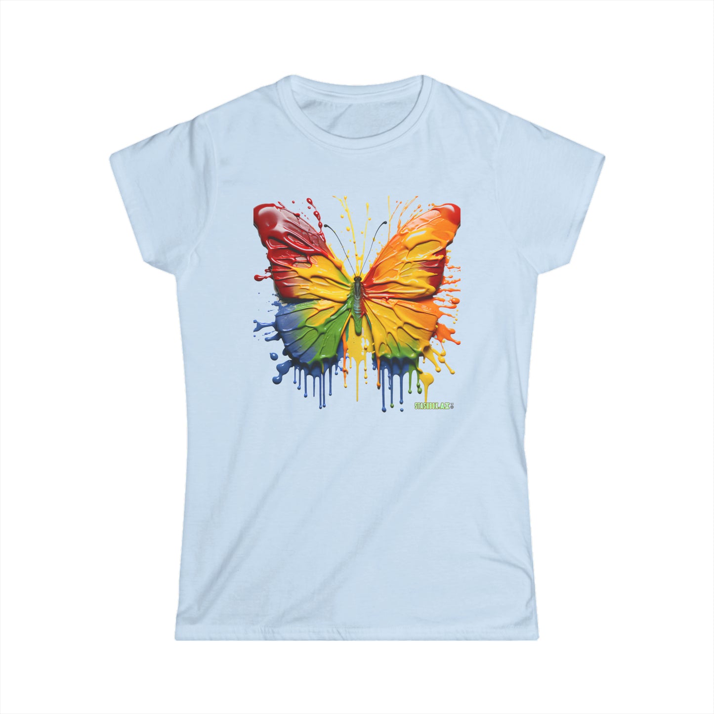 Women's Softstyle Tee - Colorful Butterfly 003