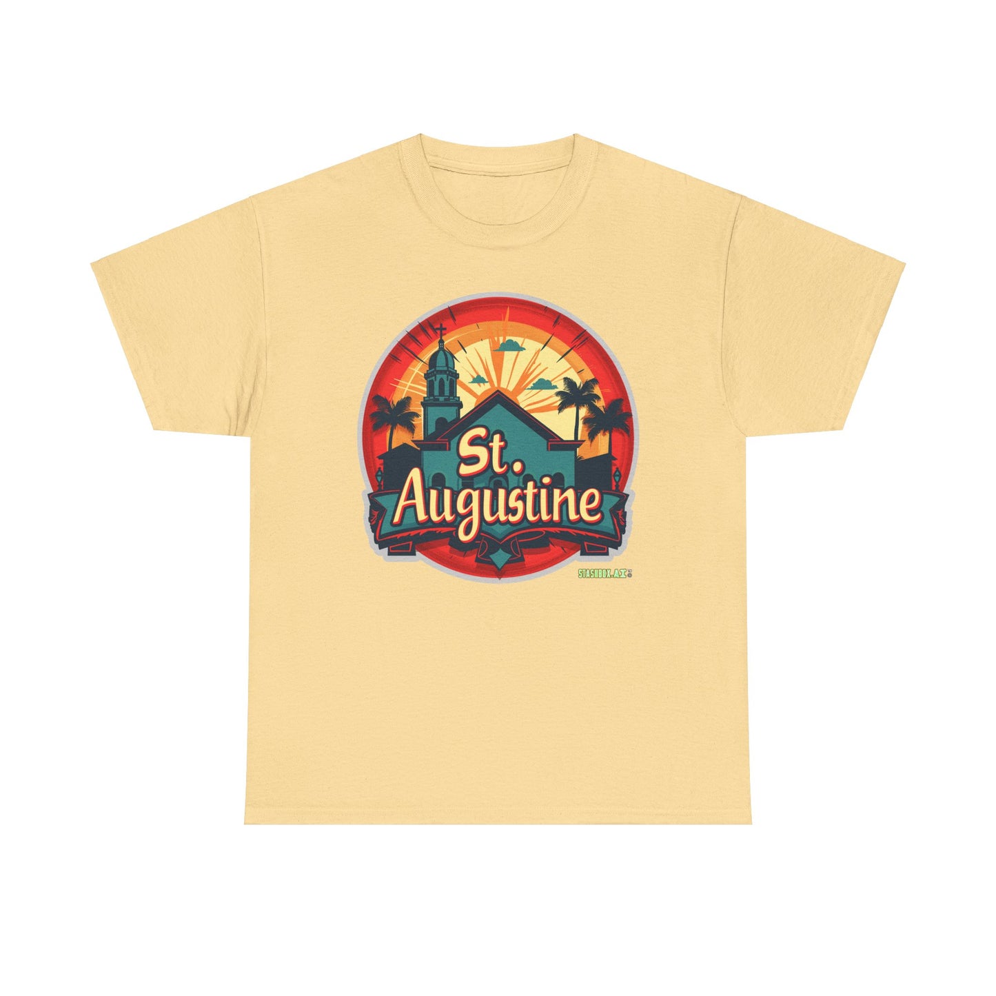 Unisex Heavy Cotton Tee St. Augustine Design 002