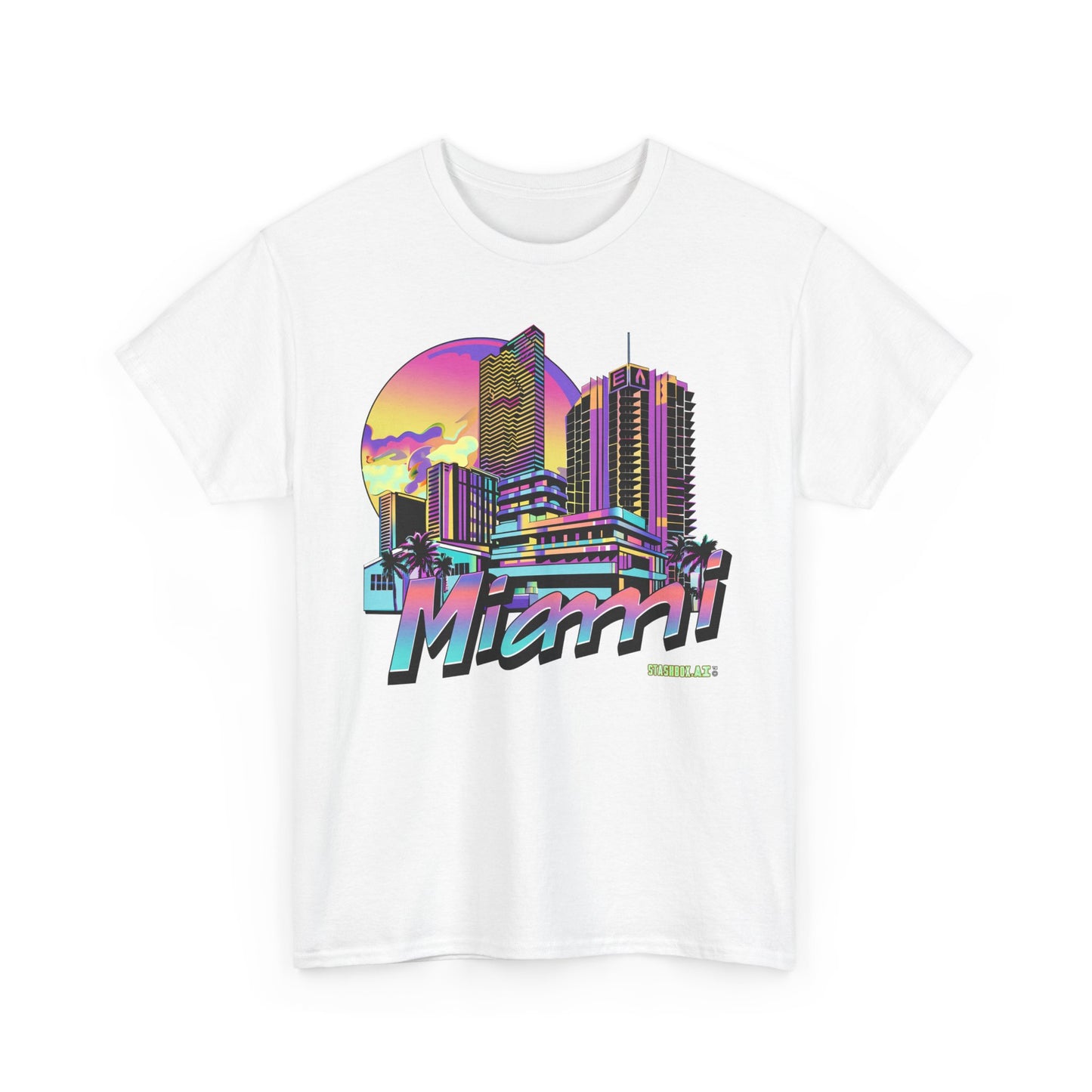 Unisex Heavy Cotton Miami TShirt Design 07