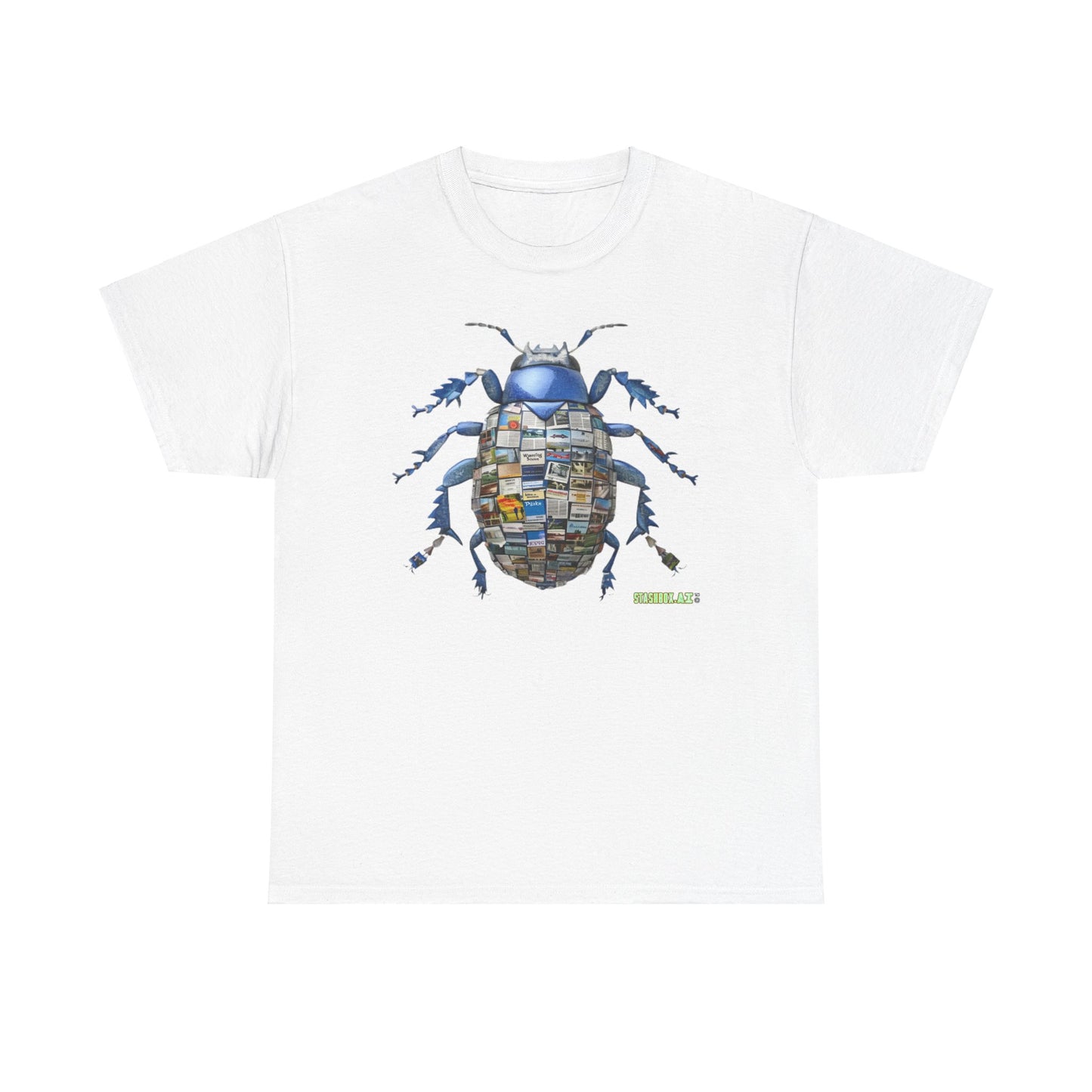 Heavy Cotton Tshirt Blue Beetle Tourism T-Shirt 001