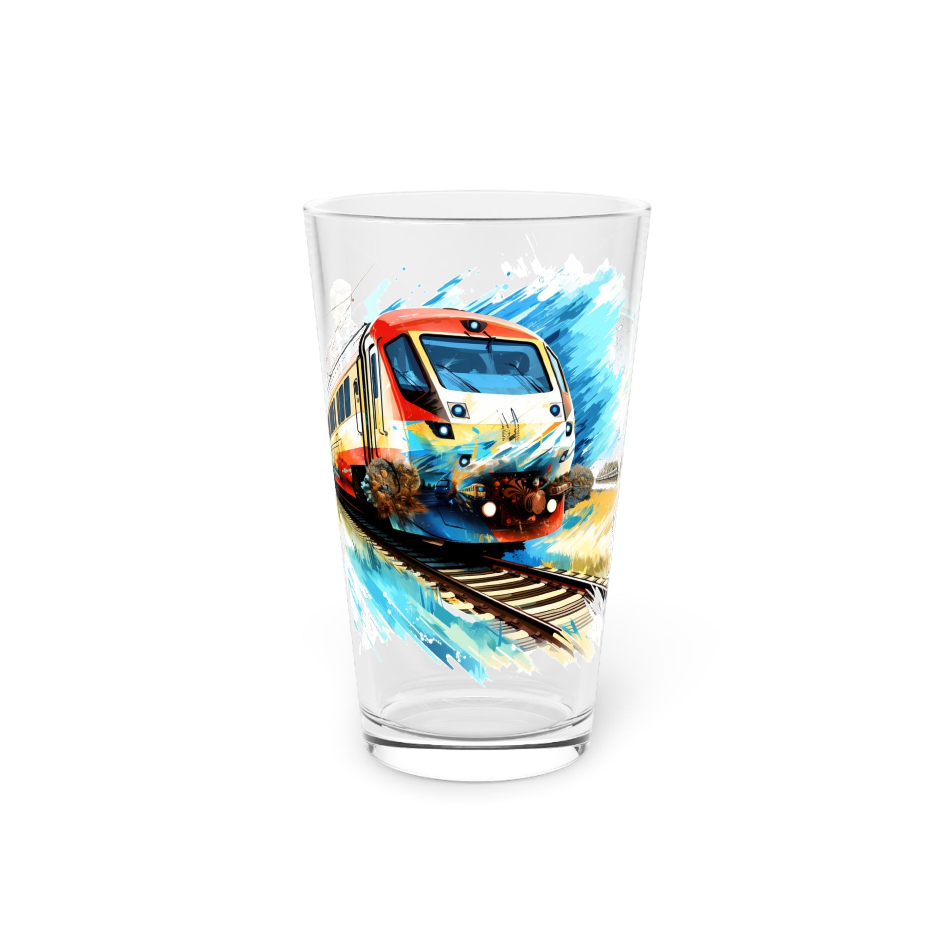 Stashbox Premium Bauhaus Trains Pint Glass