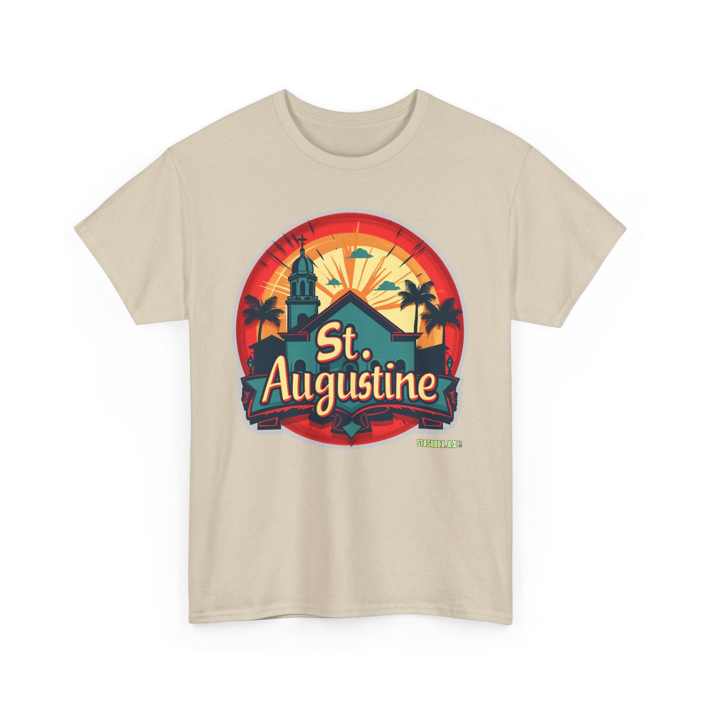 Unisex Heavy Cotton Tee St. Augustine Design 002