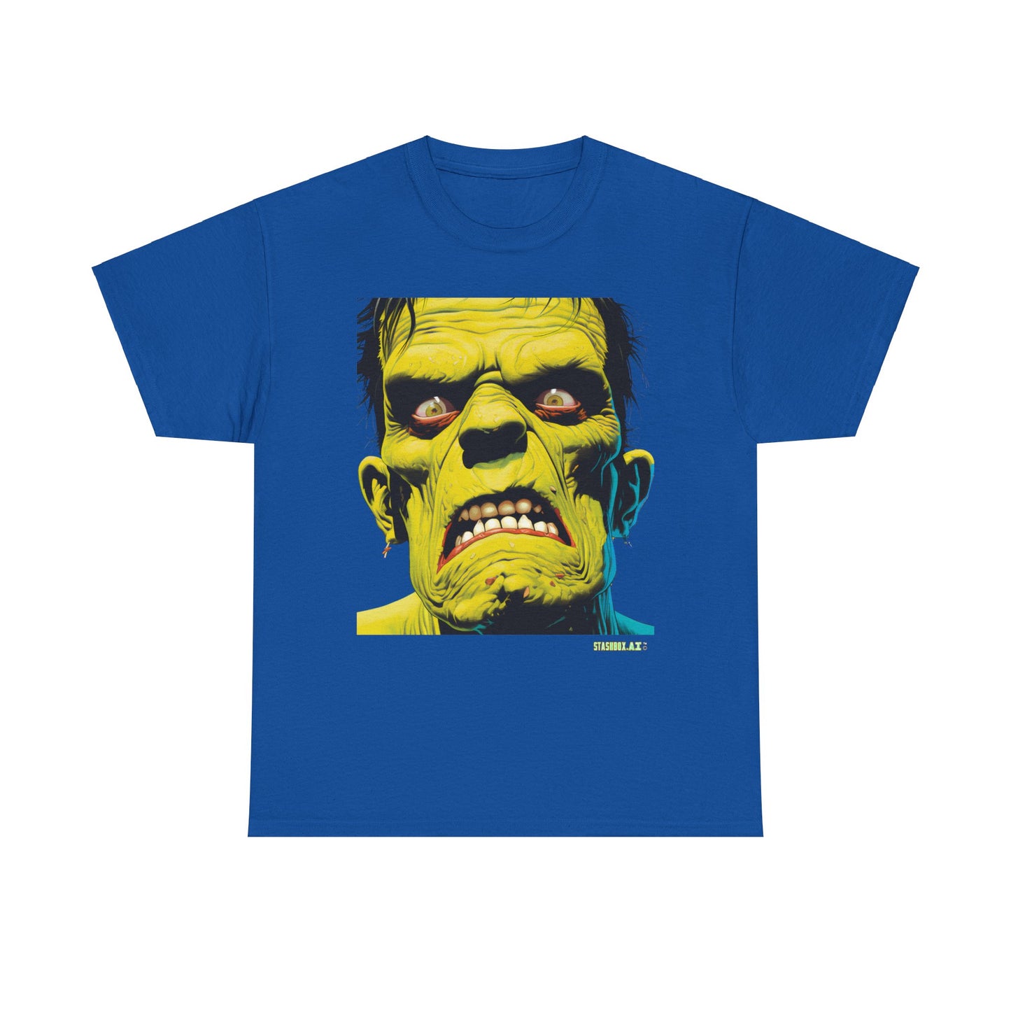 Unisex Heavy Cotton Tee Frankenstein Face #001