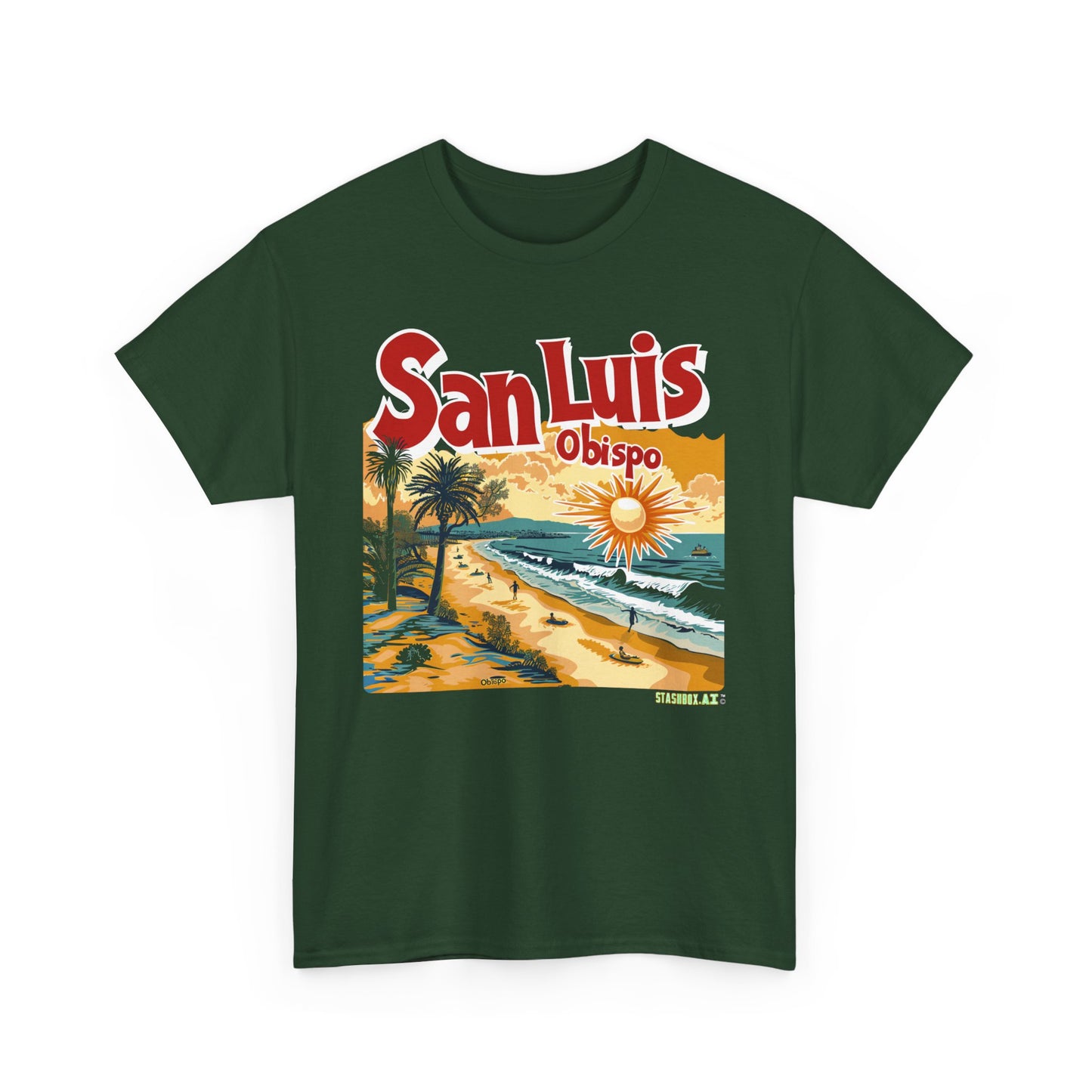 Unisex Heavy Cotton TShirt San Luis Obispo Design 008