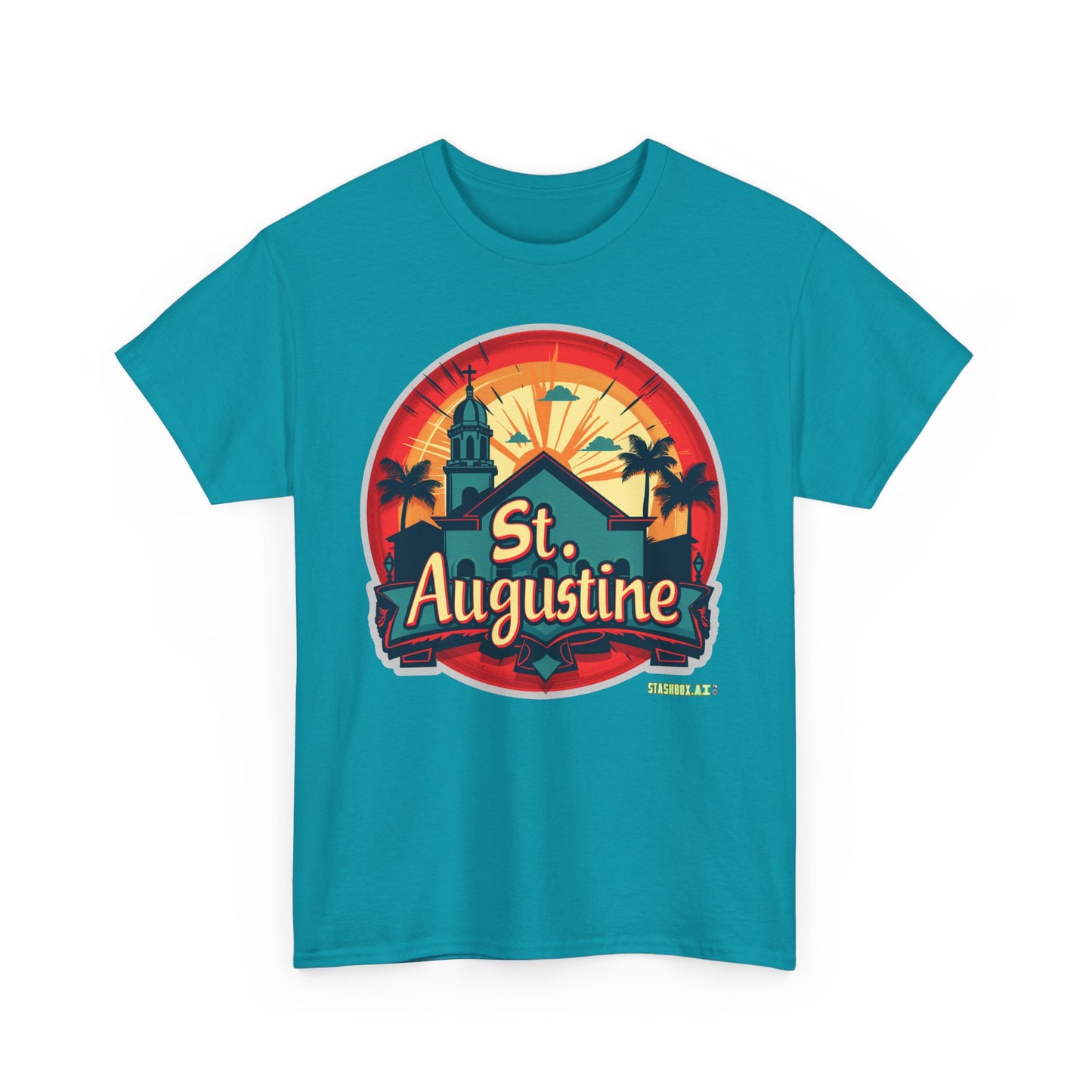 Unisex Heavy Cotton Tee St. Augustine Design 002