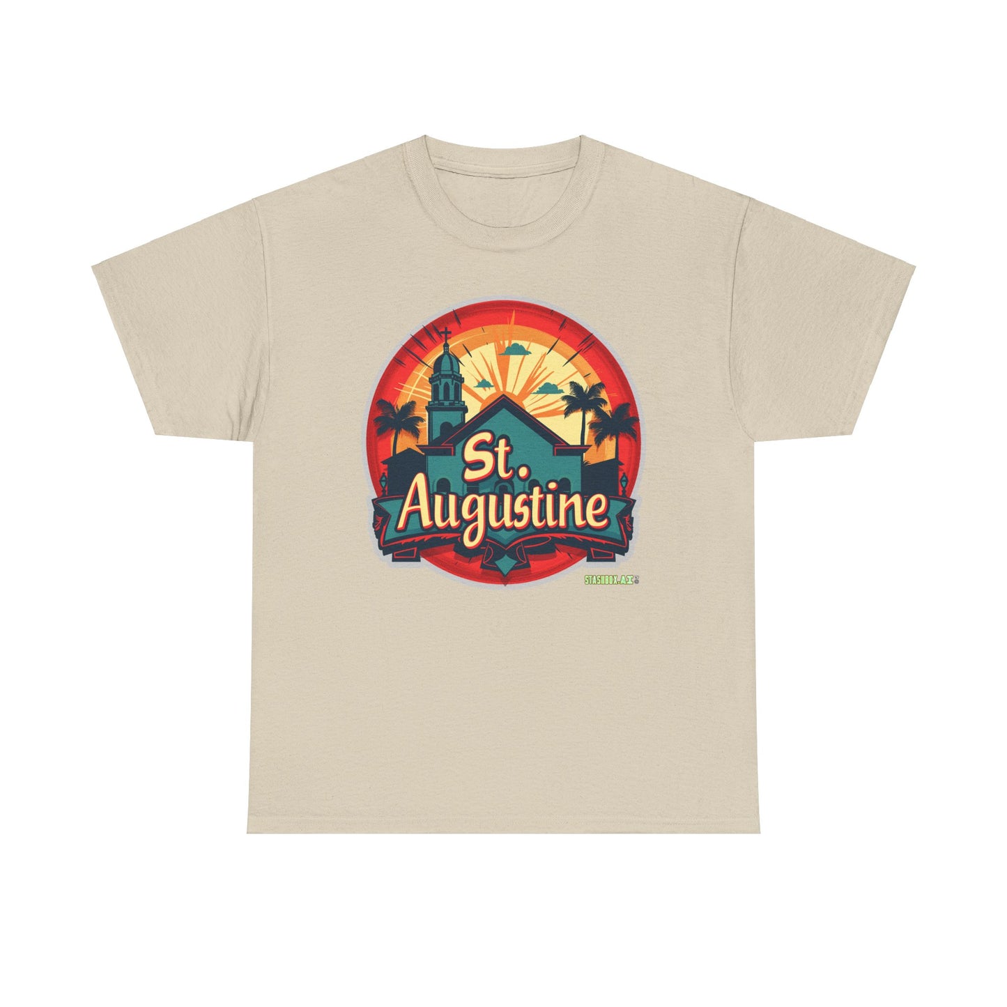 Unisex Heavy Cotton Tee St. Augustine Design 002