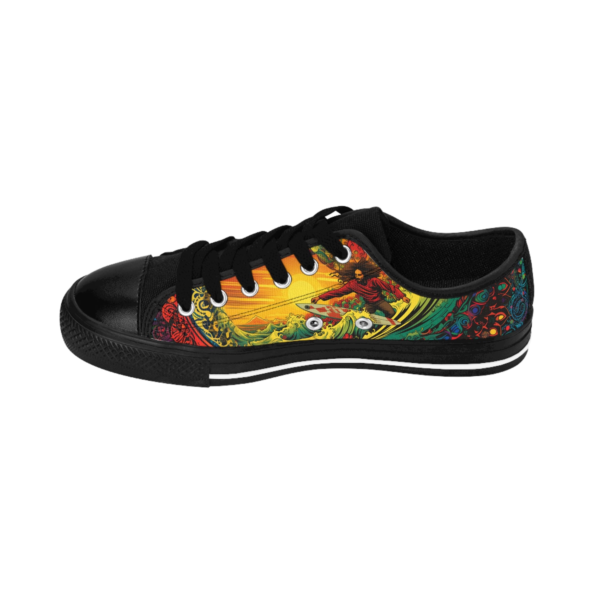 Walk on Sunshine: Custom Men's Sneakers - Surfboard Design #005. Rasta vibes, exclusively at Stashbox.ai.Walk on Sunshine: Custom Men's Sneakers - Surfboard Design #005. Rasta vibes, exclusively at Stashbox.ai.