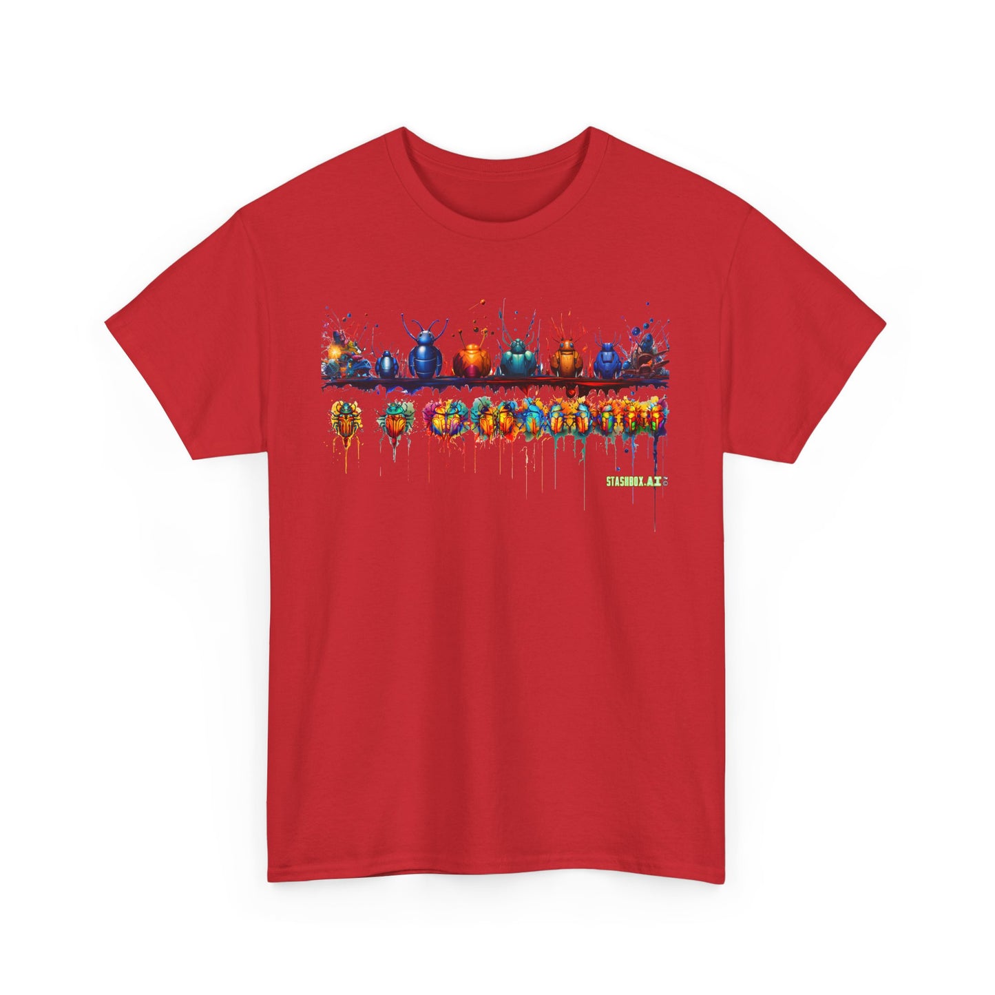 Unisex Heavy Cotton Tee Colorful Bugs 001 T-Shirt