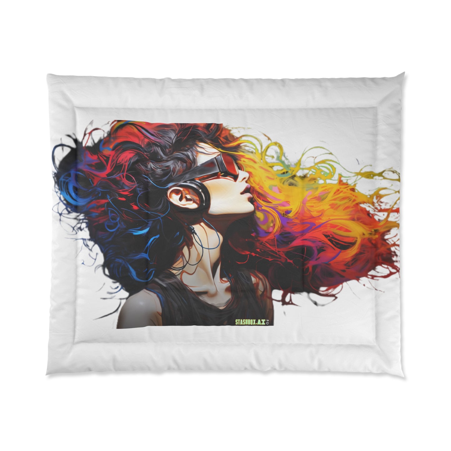 Cool Model Rainbow Ink Bedding Comforter 019