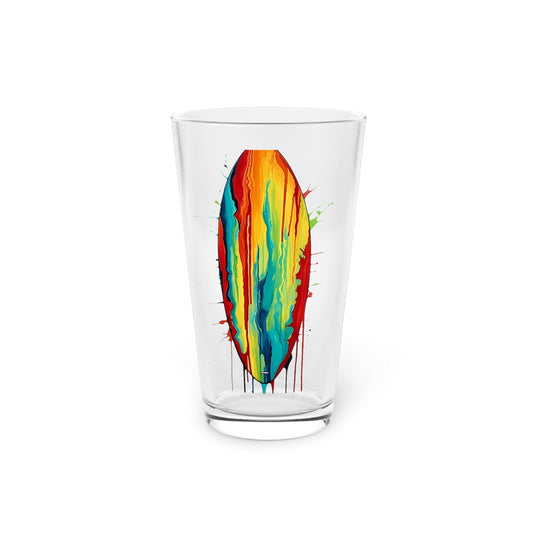 Ride the Wave of Artistry: Our Surfboard Wet Ink Drip Art Pint Glass, 16oz - Design #007, combines beach vibes with unique creativity. Dive into a sea of colors with this stunning glassware. 🌊🎨 #InkDripArt #BeachInspired #StashboxDesigns