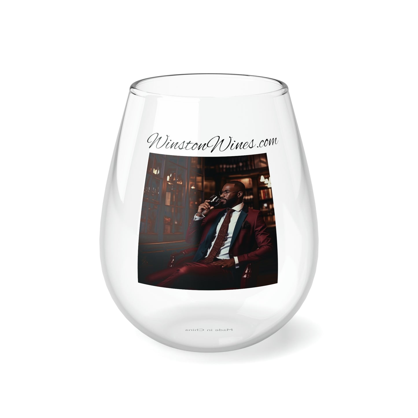 WinstonWines.com Stemless Wine Glass, 11.75oz