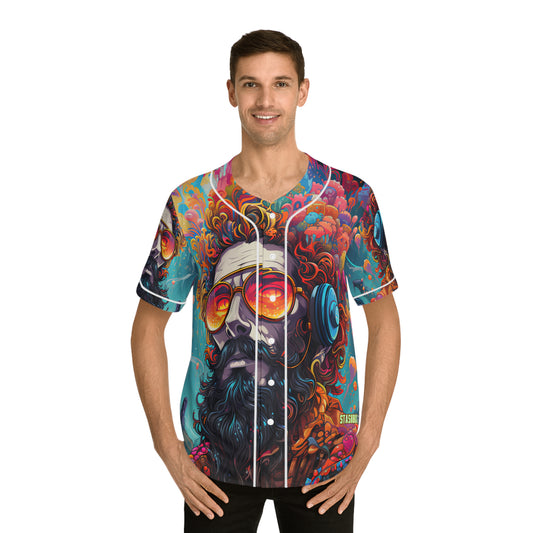 Step into a psychedelic journey with our Men's Psychedelic Baseball Jersey (AOP), Design #003 by Stashbox. Your attire, your gateway to vibrant realms, exclusively at Stashbox.ai.