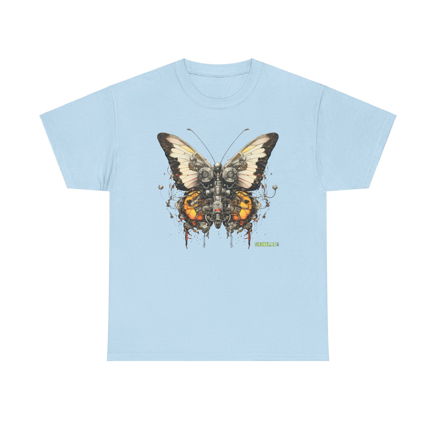 Unisex Heavy Cotton Abstract Butterfly Bio Punk T-Shirt 002