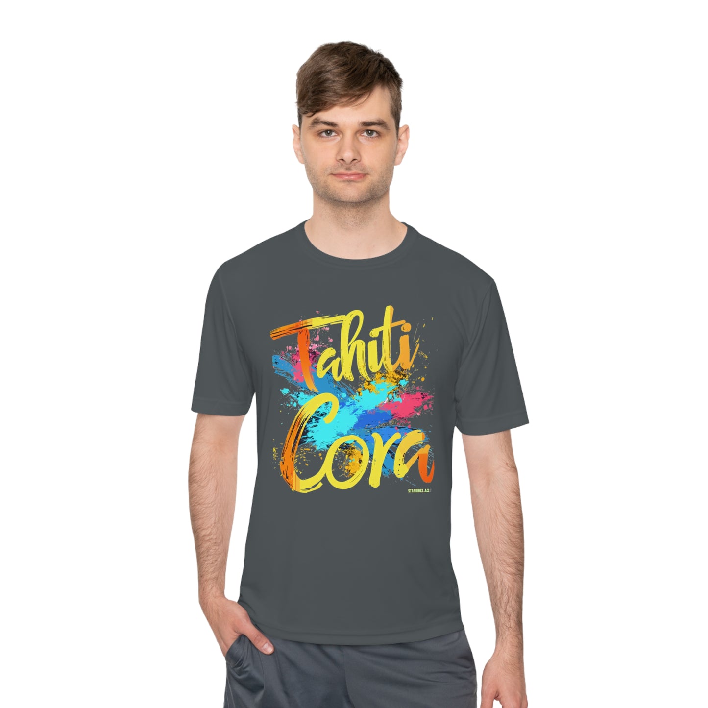 Unisex Moisture Wicking Tee Tahiti Cora Logo 003