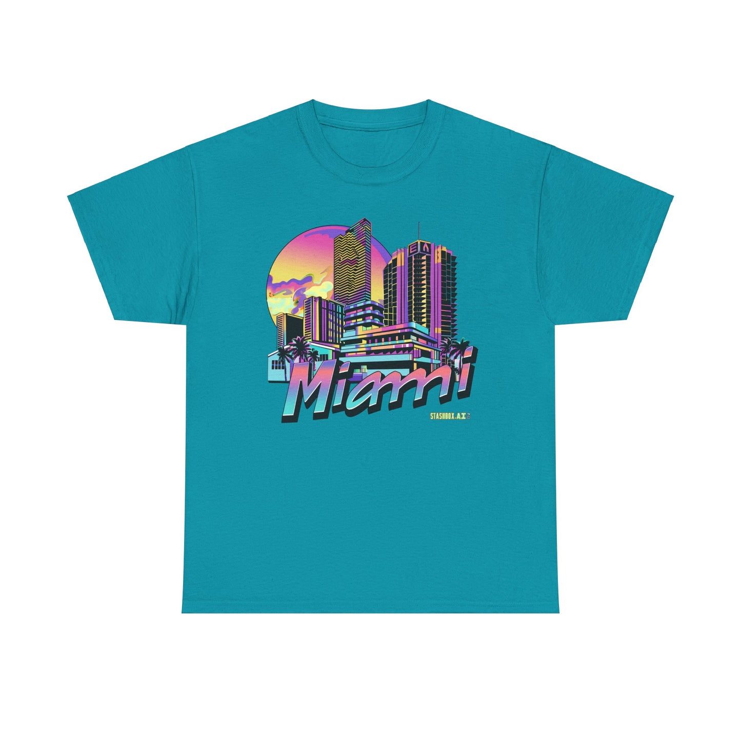 Unisex Heavy Cotton Miami TShirt Design 07