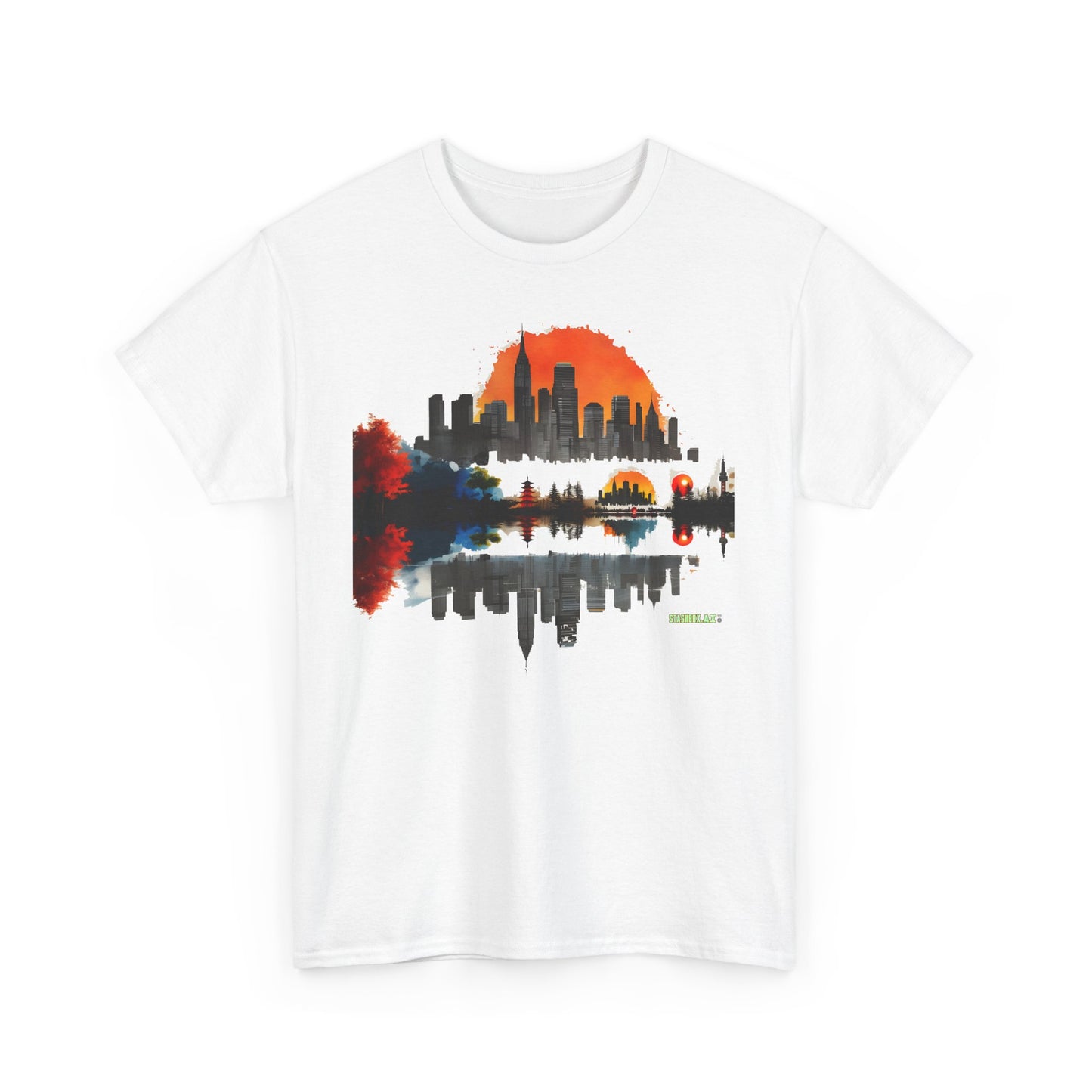 Unisex Heavy Cotton Tee New York Abstract Art 010