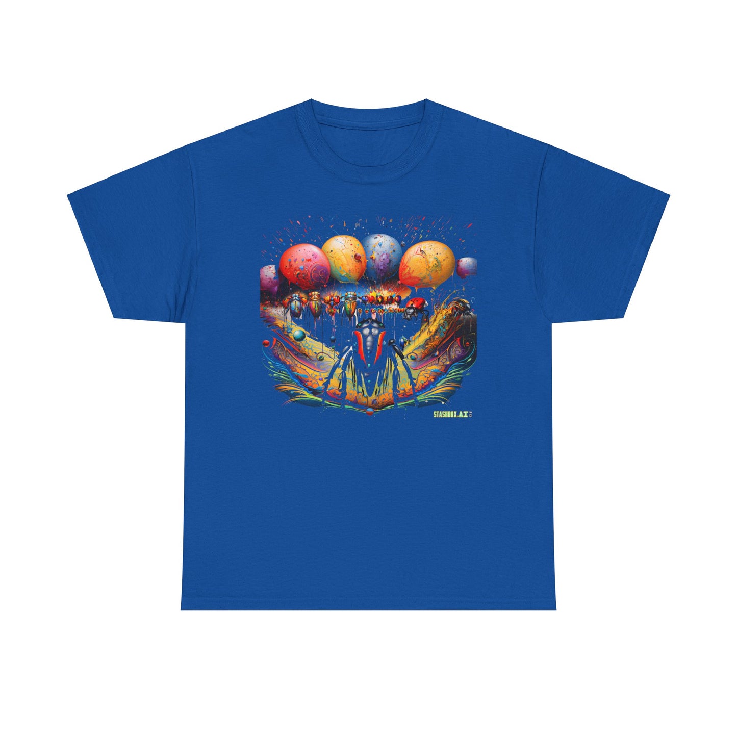 Unisex Adult Size Heavy Cotton Tee Colorful Bugs 003 T-Shirt