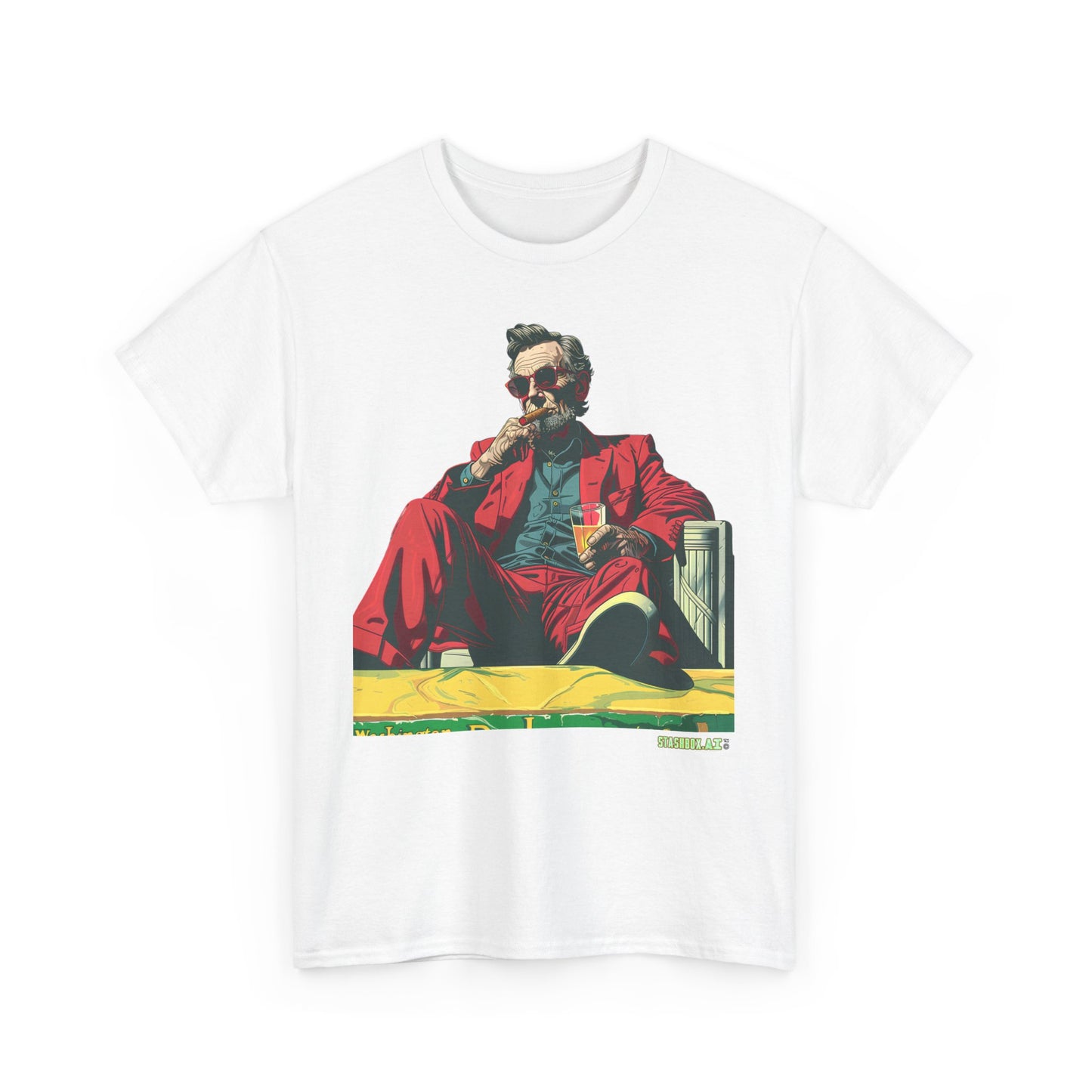 Unisex Heavy Cotton TShirt Abe Lincoln Washington DC 009